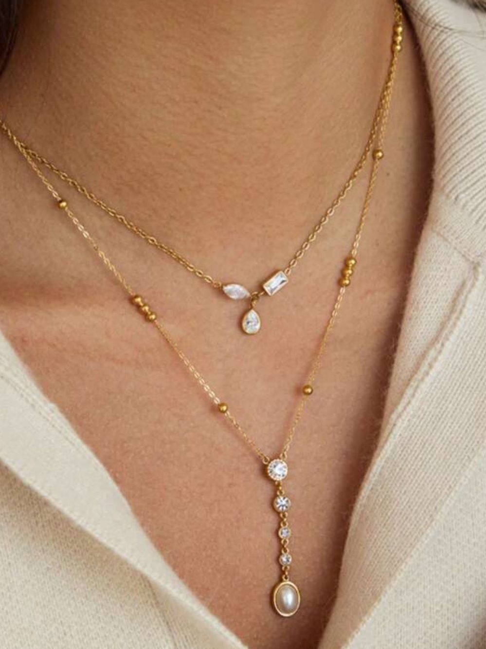Crystal Drop Necklace #2773